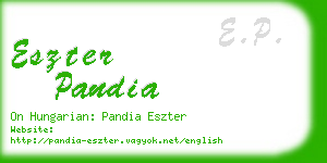 eszter pandia business card